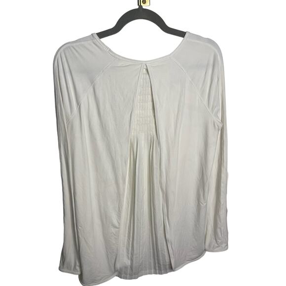 Lululemon Swiftly Tech Long Sleeve Shirt Round Neck White Solid Size 8 - Picture 4 of 7